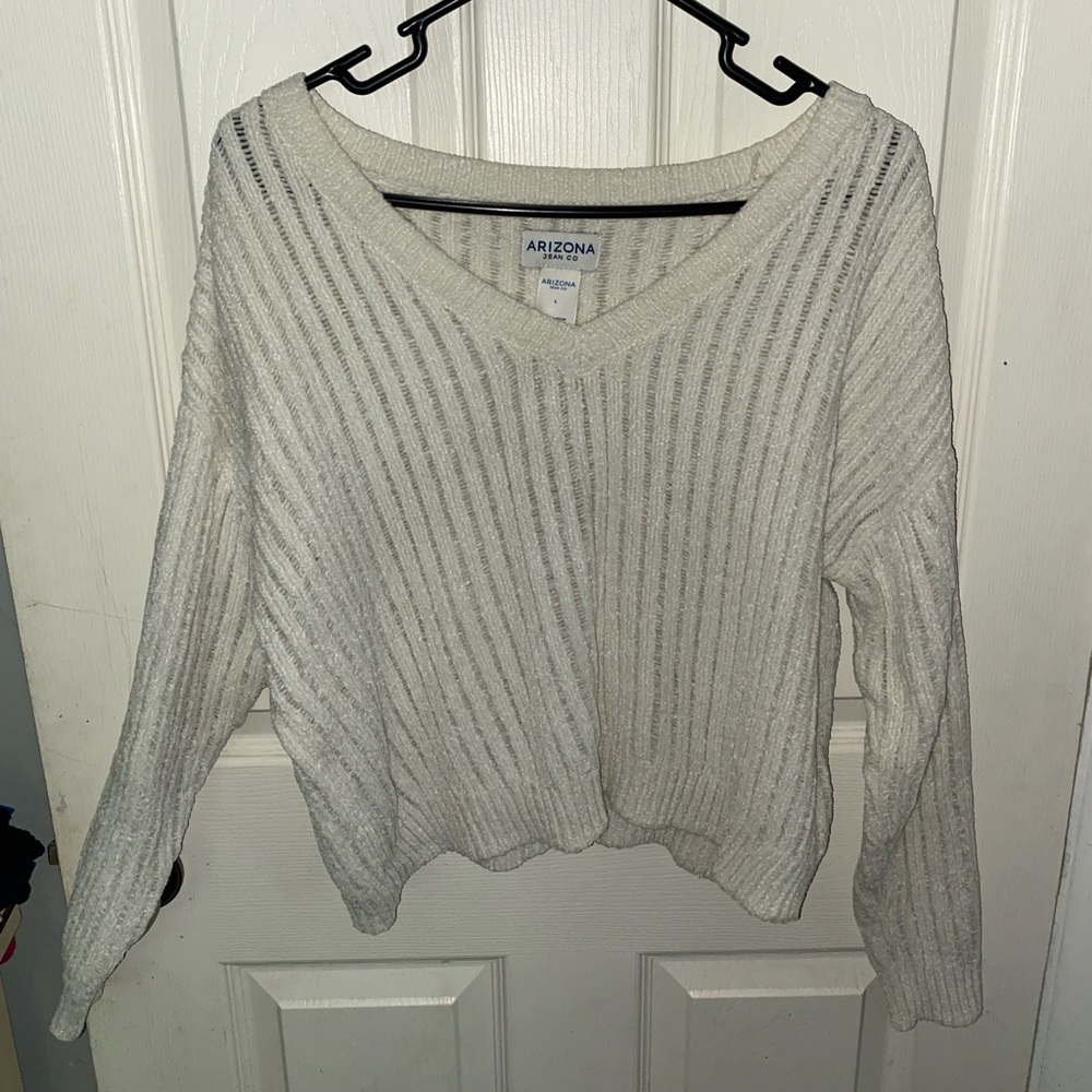 White Cropped Sweater